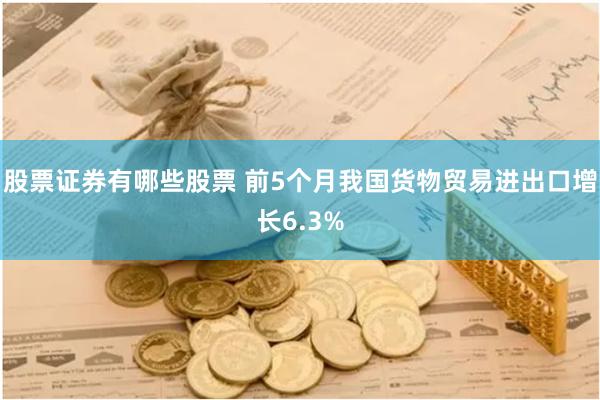 股票证券有哪些股票 前5个月我国货物贸易进出口增长6.3%